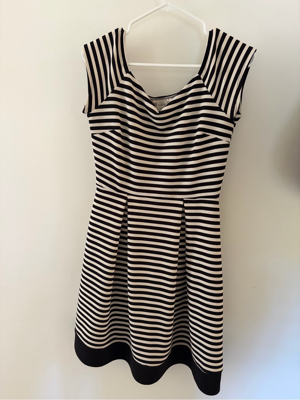 Kaileigh Black and White Striped Dress